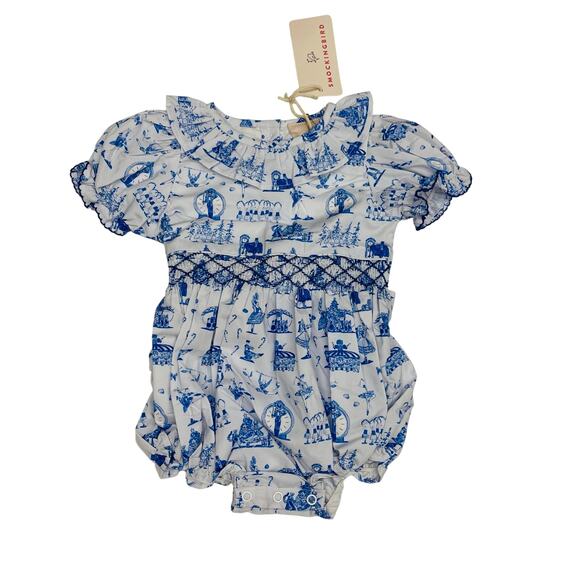 NWT (Please Read) Smockingbird 12M Nutcracker Toile Jenny Bubble - Picture 1 of 6